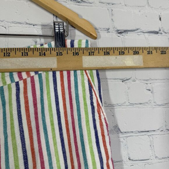 By Cynthia Pants Large Pull On Linen Blend Striped Waist Pockets Resort Cottage - Picture 3 of 11